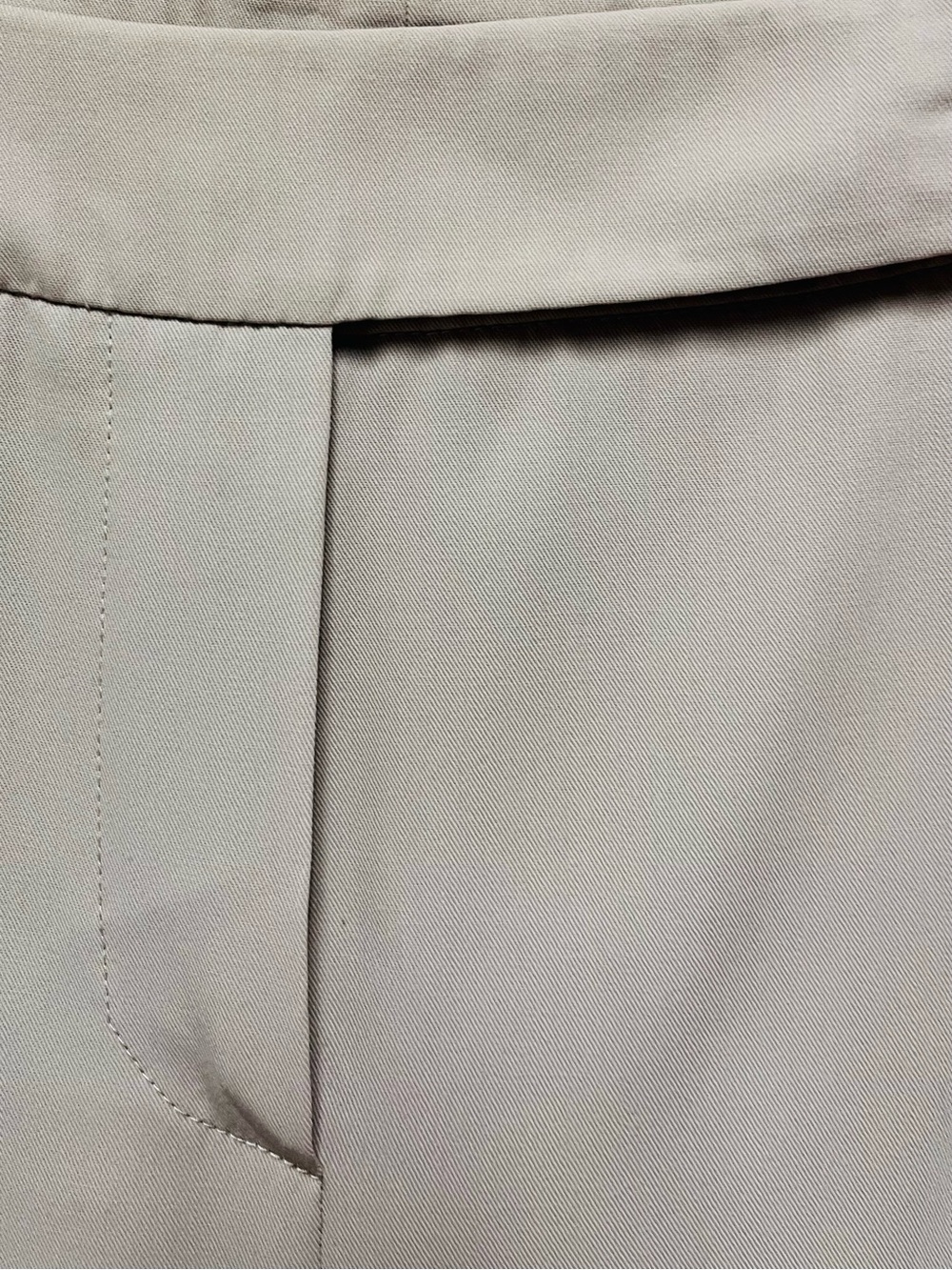 Max Mara Virgin Wool Tailored Trousers Taupe Straight Leg Made Italy US 4 - Picture 5 of 13